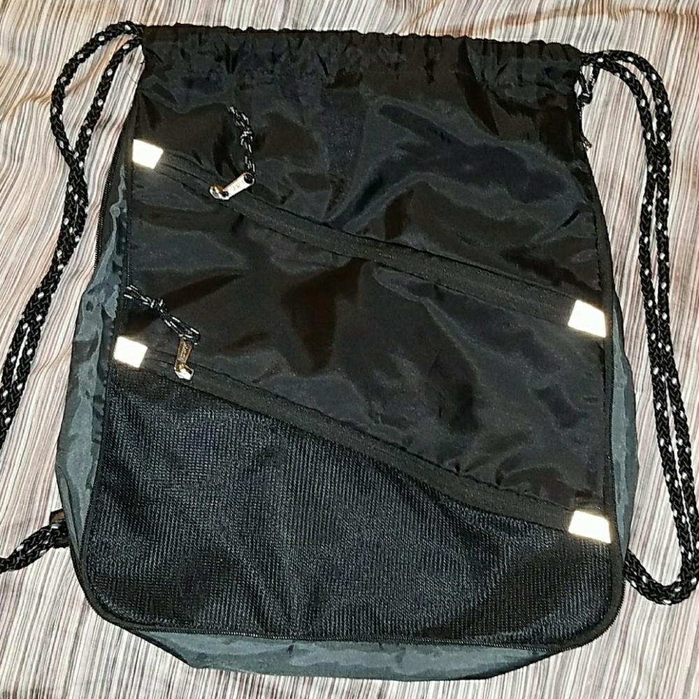 Black Drawstring Bag - Picture 1 of 5